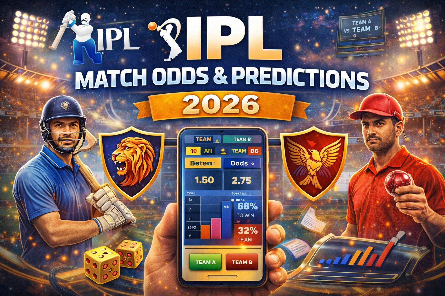 IPL 2026 cricket predictions and odds visual